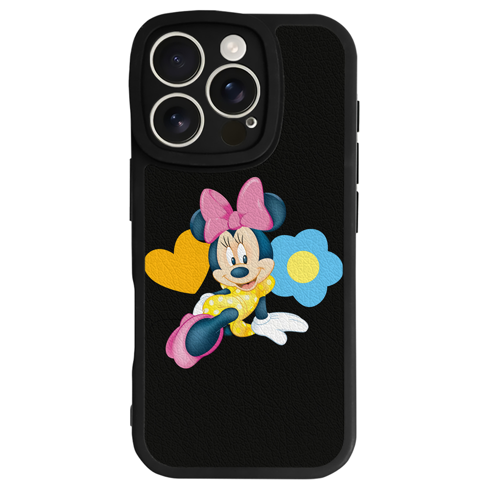（画像用） ミッキーマウス Mickey Mouse 【iPhone 16シリーズ対応】シリコンスマホケース（レザー調） 材質：シリコン
